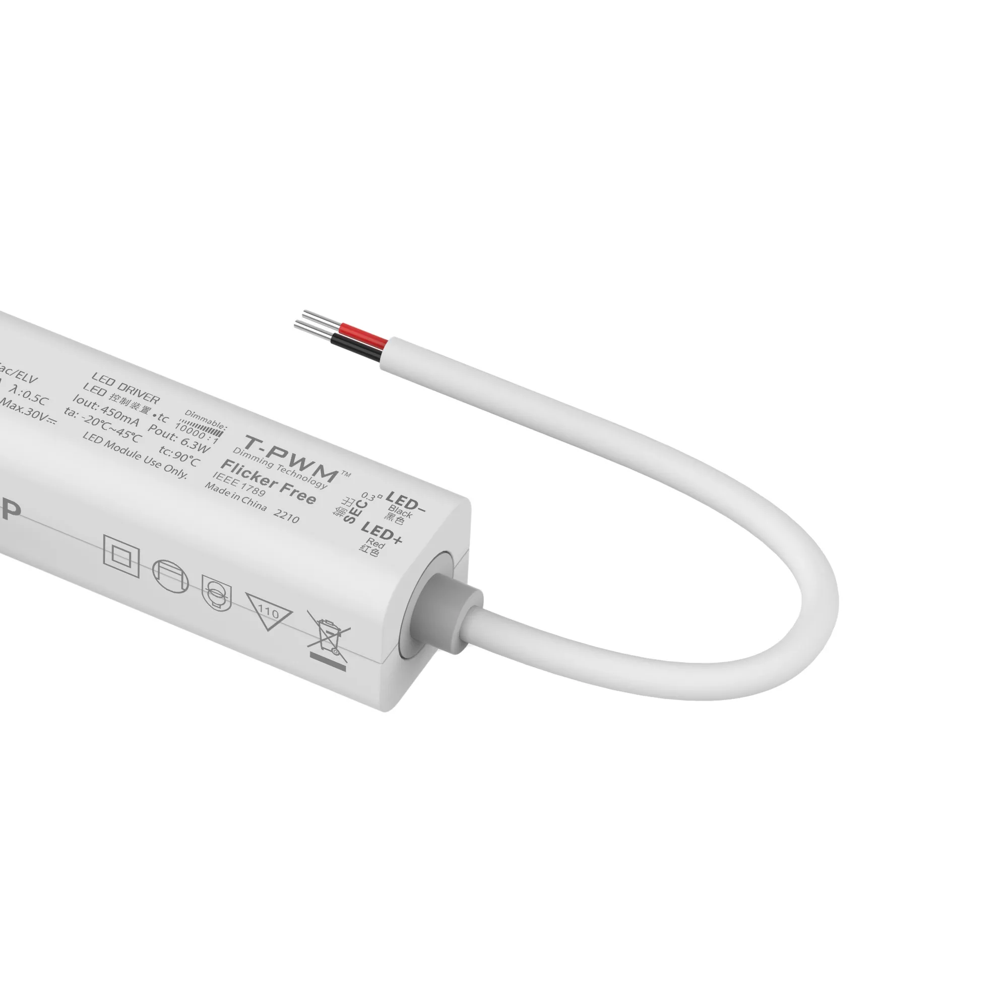 Triac/ELV, PWM,6W, C. Current Dimmable Driver, 450mA, DC:9-42Vdc, EFF>70%, IP20. SE-6-450-G1T  LTECH Triac Constant Current